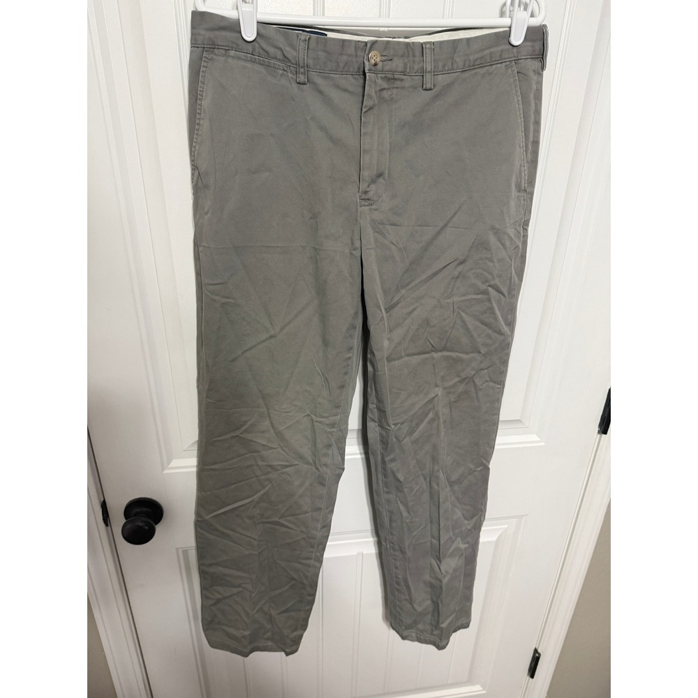 Polo Ralph Lauren Pants Mens 34/32 Preston Pant Grey Cotton Twill Chino EUC